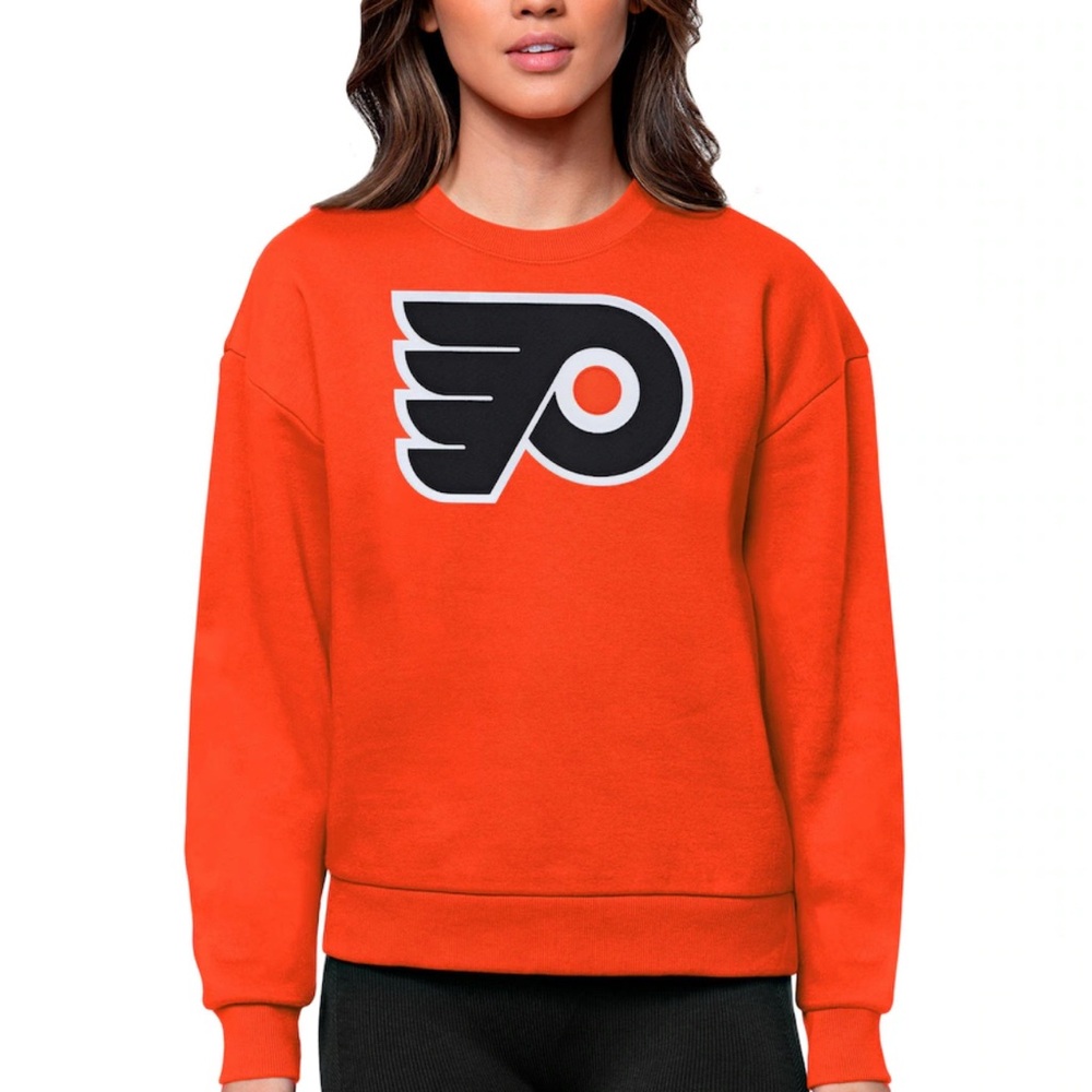 NWOT - NHL Philadelphia Flyers Antigua Orange Crew Neck Sweater